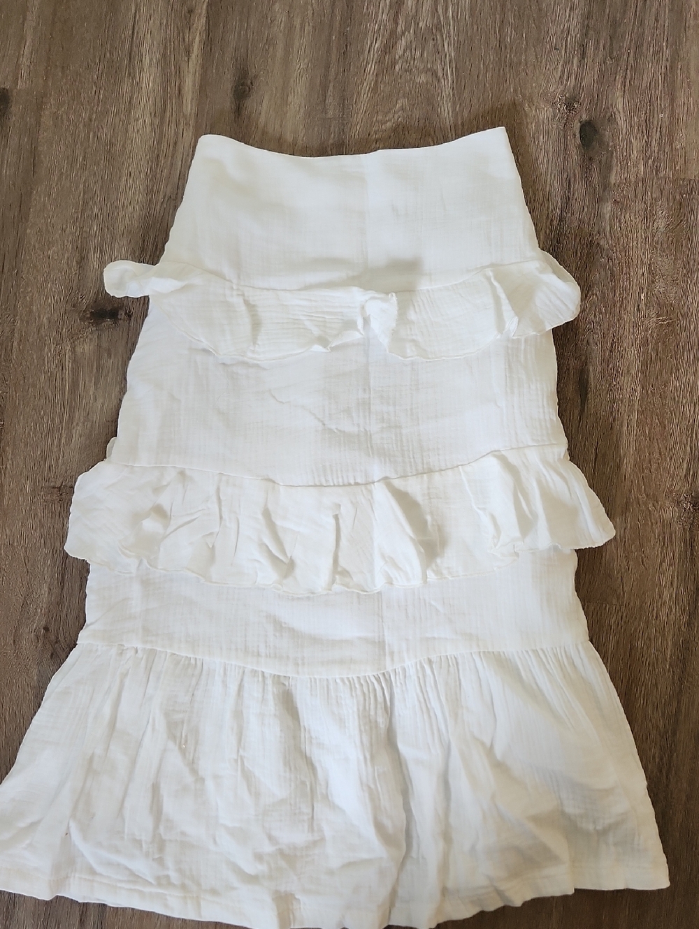 Women's White Ruffle Tiered Skirt - Classic Summer Style